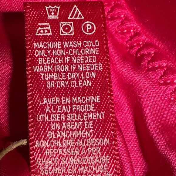 Skims Woven Shine Tie Front Teddy Size 2X Raspberry AP-ONE-1448 - Picture 5 of 9